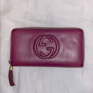 Berry Colored Gucci Wallet
